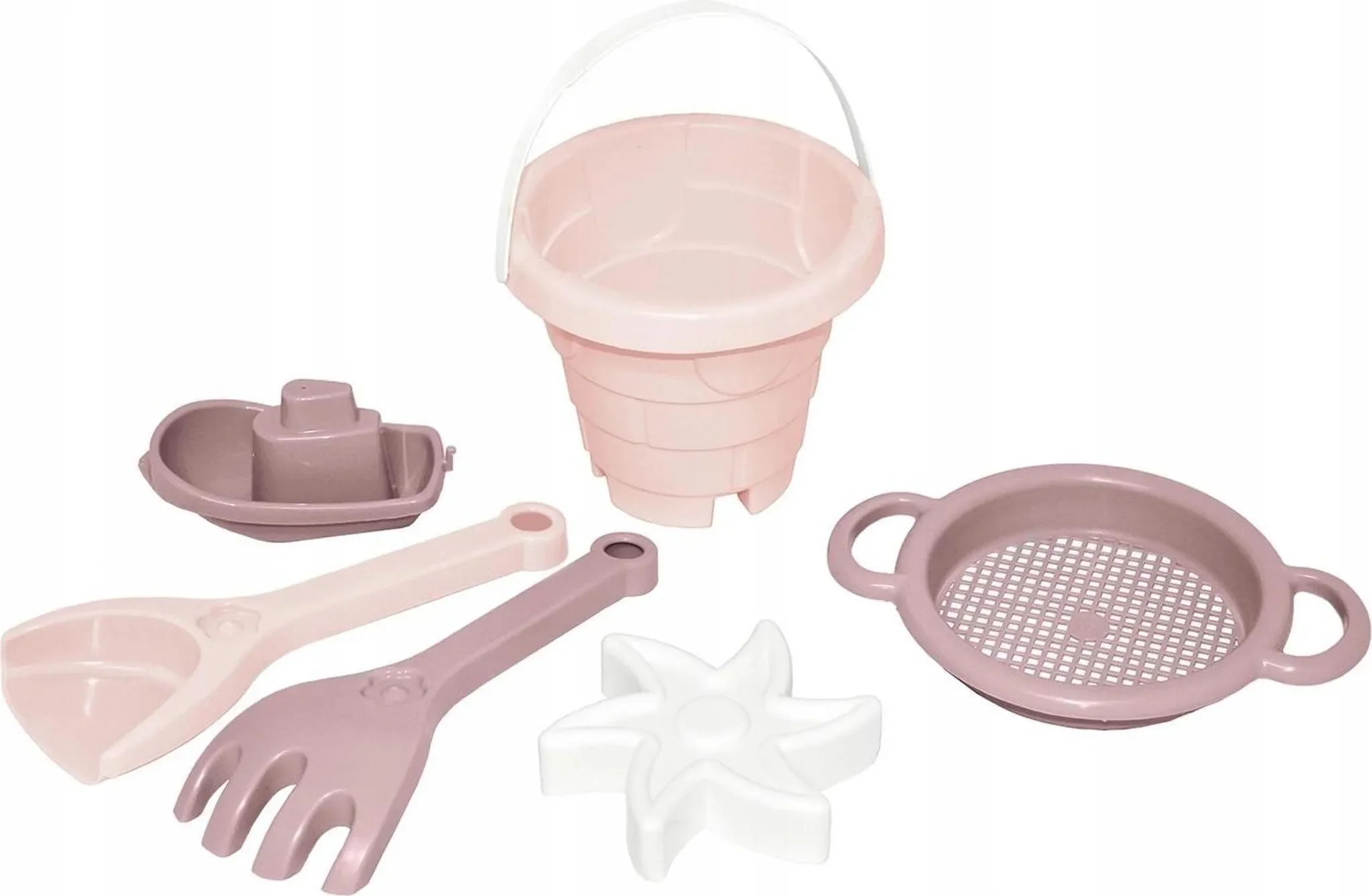 Sandspielzeug Set Schloss – 6-teilig, Rosa Zuckerwatte